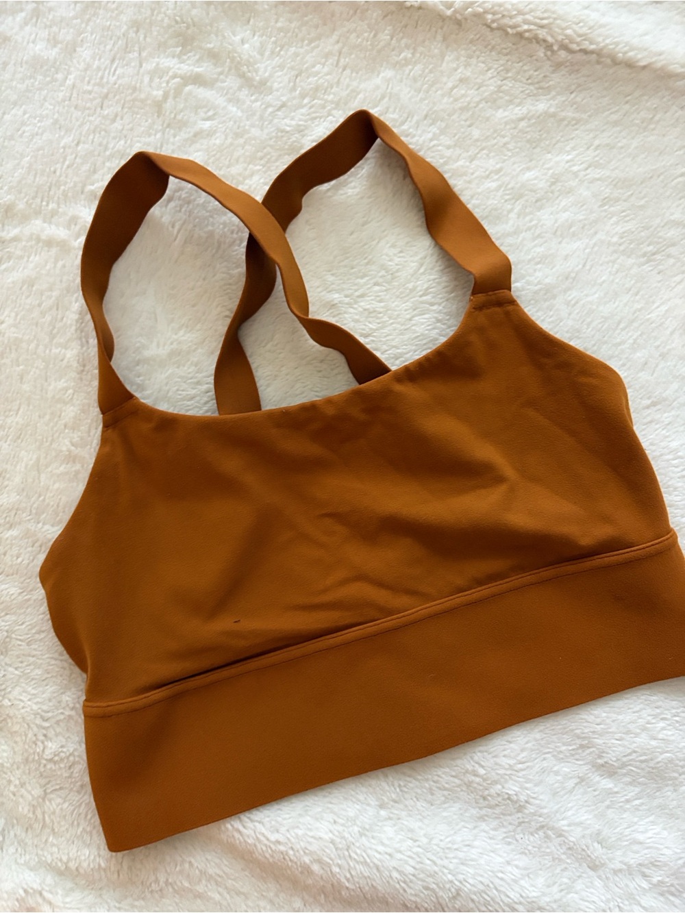 Athleta Warrior Longline Orange Bra